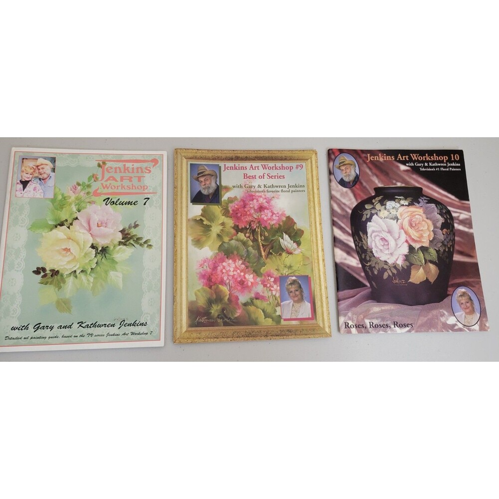 Lot Of 3 Jenkins Art Workshop 7 , 9 , 10, Roses Best Of Series